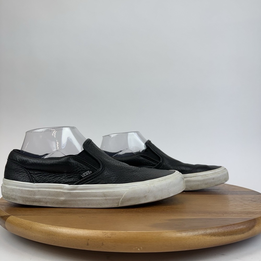 Womens Vans Ultra Cush Black Leather Casual Comfort Slip On Sneakers Size 9 M